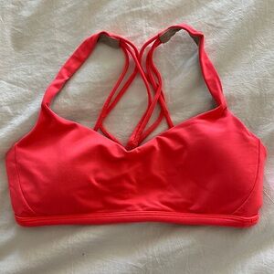 Lululemon free to be zen: orange light impact sports bra size 6